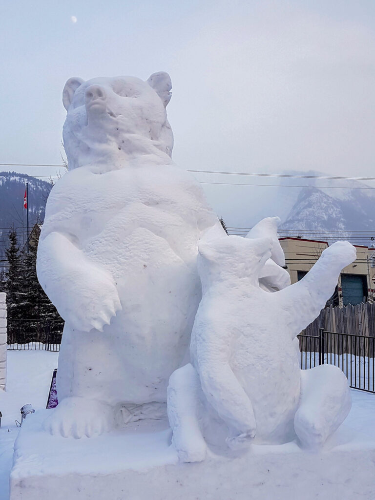 banff snow days snow sculpture