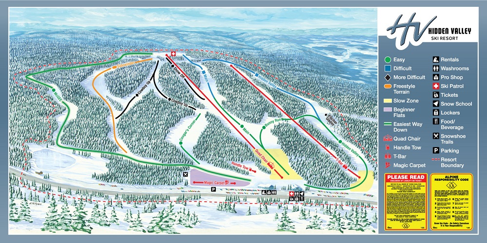 Hidden Valley Ski Resort Map
