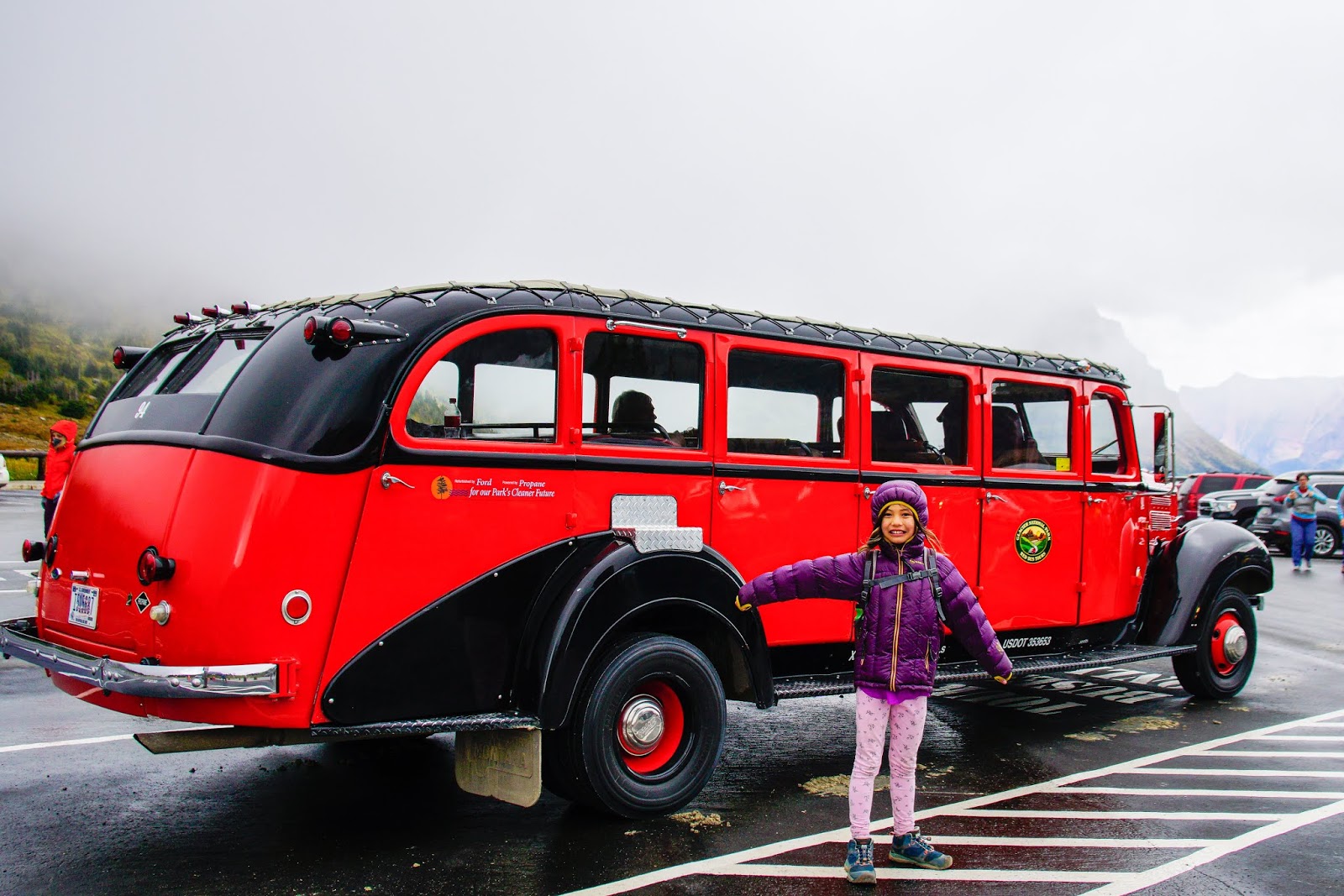"Red Jammer" Tour Bus, Glacier National Park 