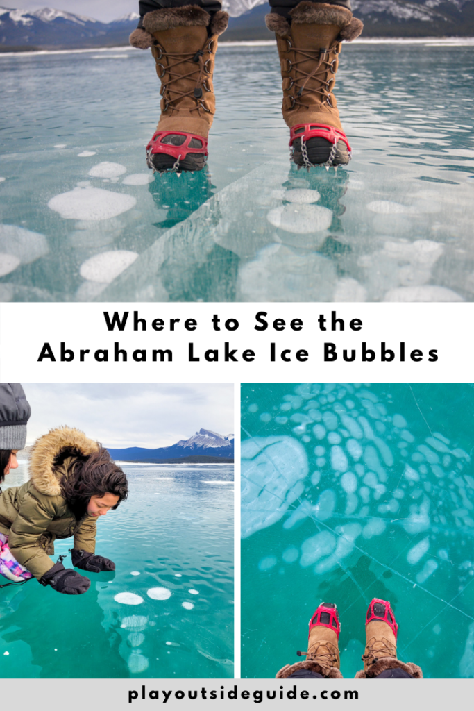 Abraham Lake Ice Bubbles pinterest pin