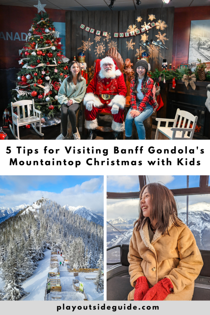 5 Tips for Visiting Mountaintop Christmas at the Banff Gondola with Kids Pinterest Pin