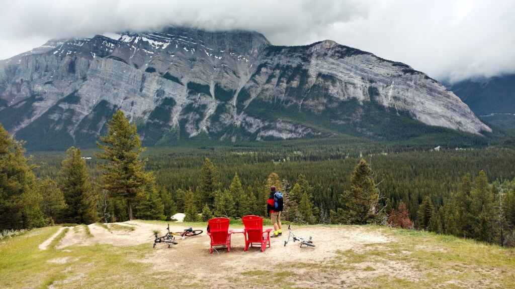 Red Chairs on Tunnel Mountain, Banff