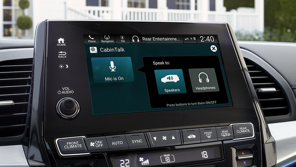2018 Honda Odyssey Touring Infotainment System