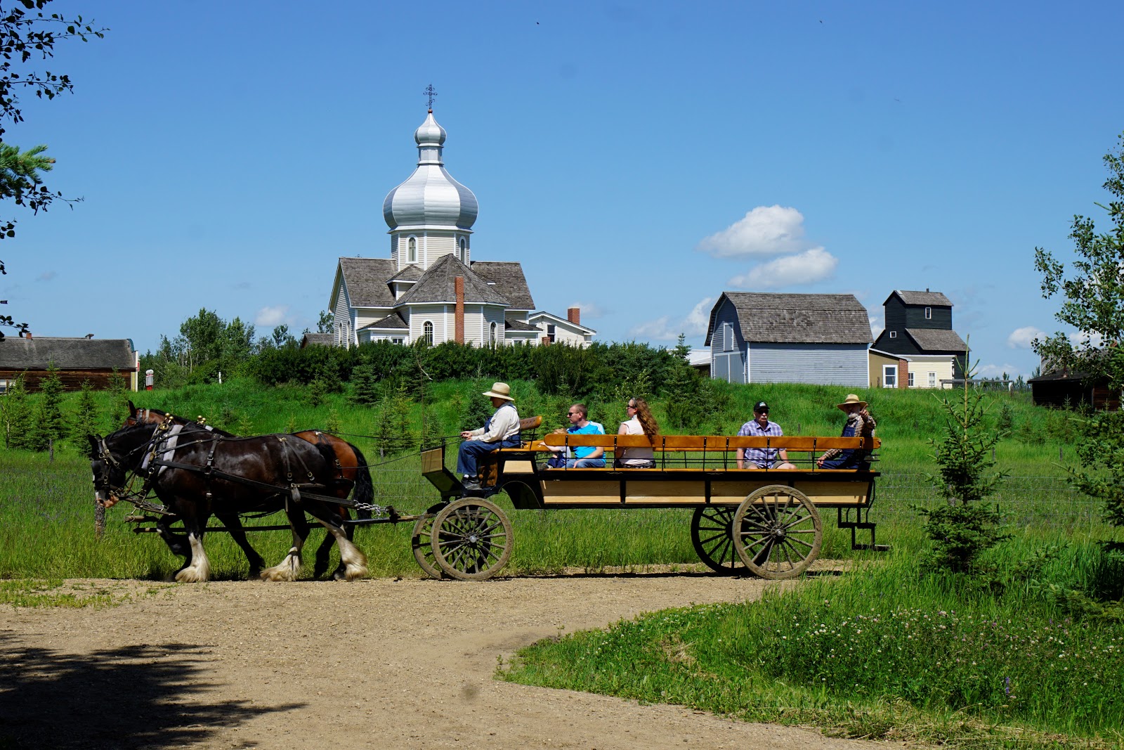 Wagon ride at Ukrainian Cultural Heritage Village