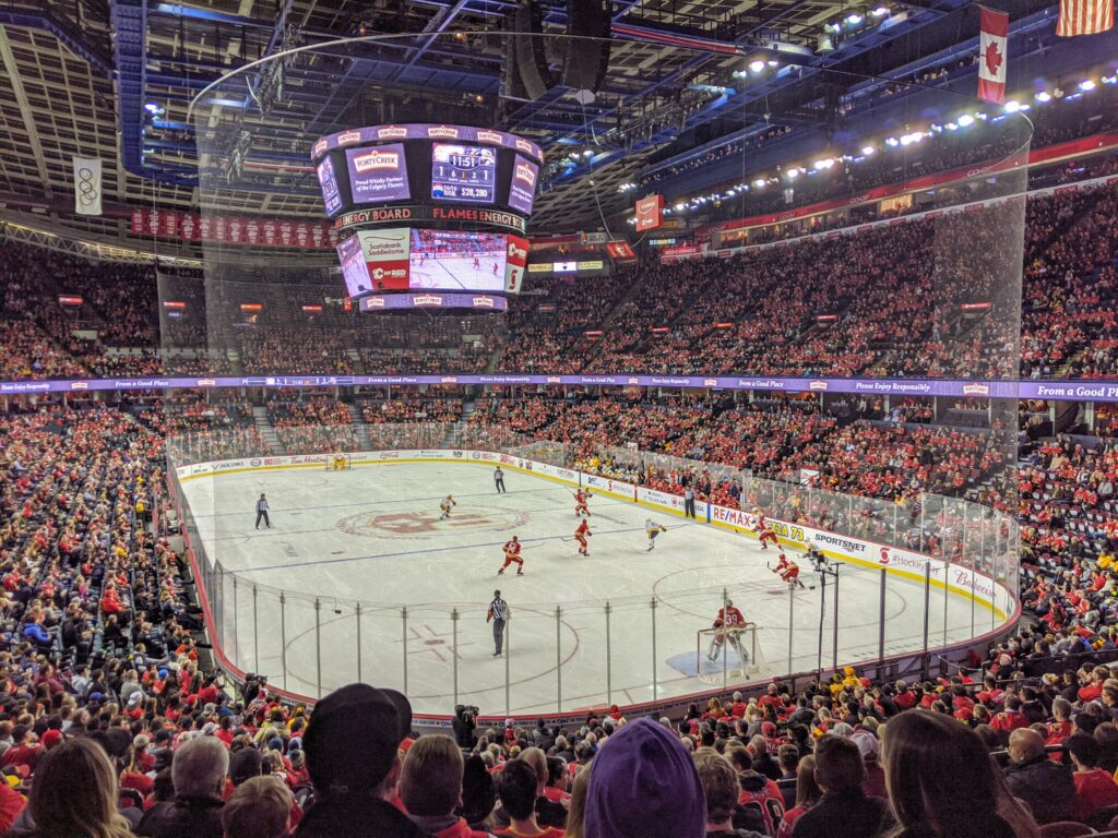 Calgary Flames Game, Scotiabank Saddledome, Calgary
