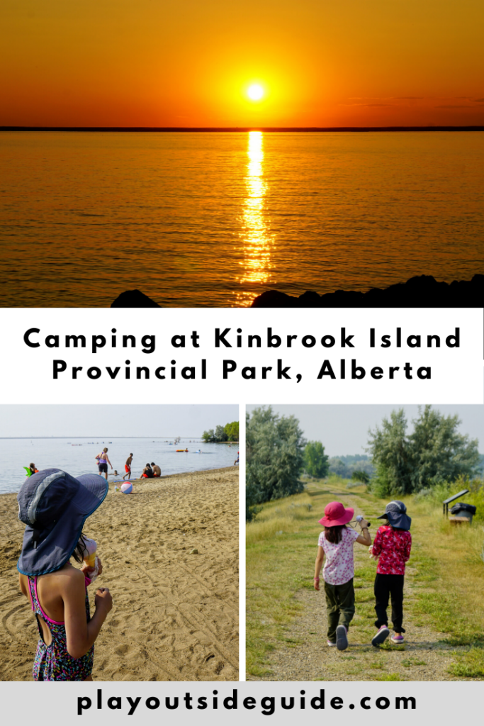 Camping at Kinbrook Island Provincial Park, Brooks pinterest pin