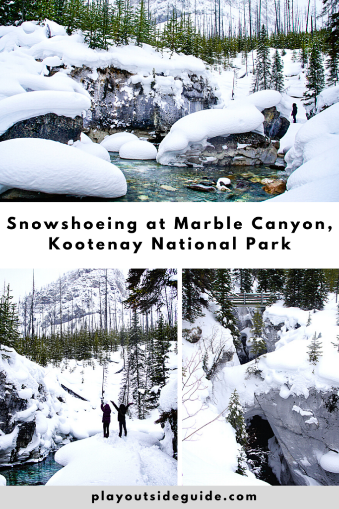 snowshoeing-marble-canyon-kootenay-national-park-pinterest-pin