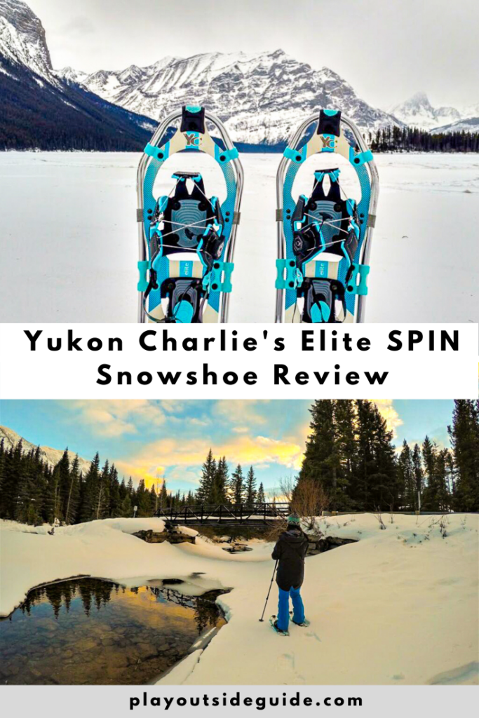 Yukon Elite Spin Snowshoes with Carbon Lite Poles Black 