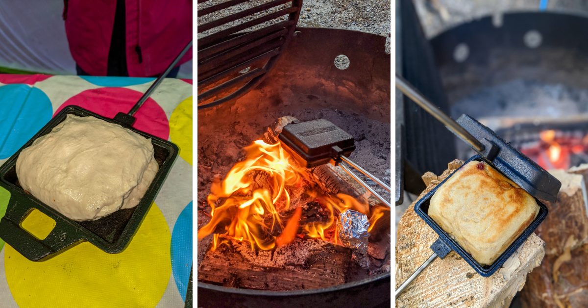 Camping gear: cast iron pie irons