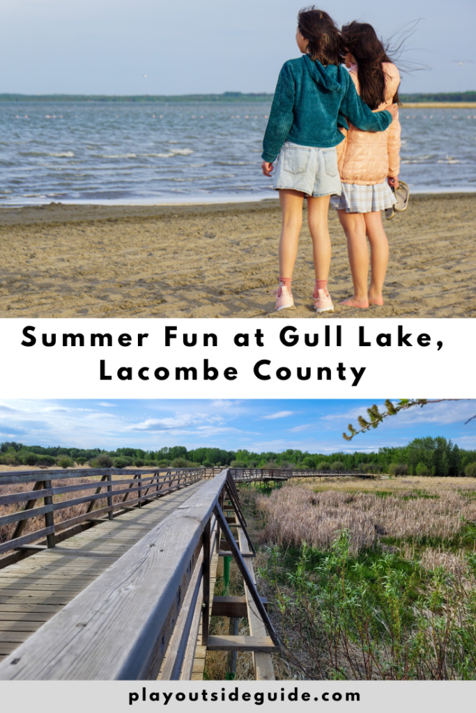 Summer fun at Gull Lake Lacombe County pinterest pin