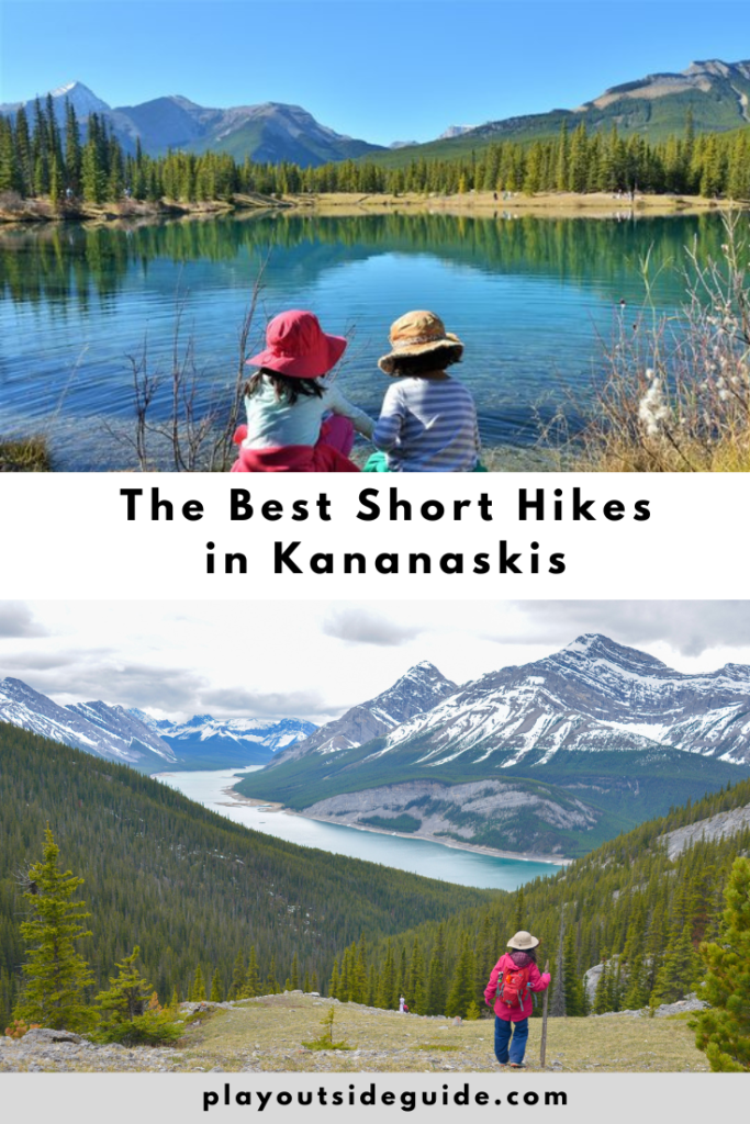 the best short hikes in kananaskis pinterest pin