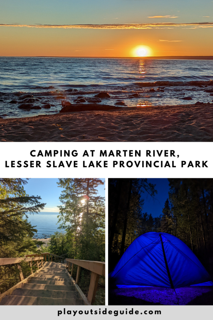 Camping at Marten River Campground, Lesser Slave Lake Provincial Park Pinterest pin