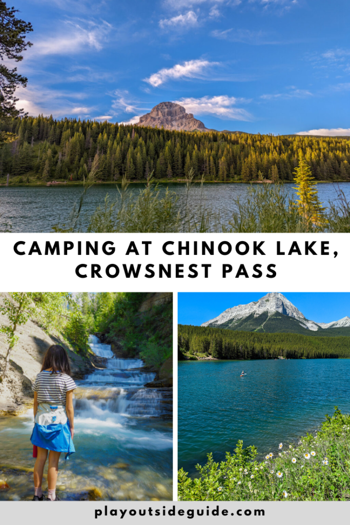 Camping at Chinook Lake, Crowsnest Pass, Alberta Pinterest Pin