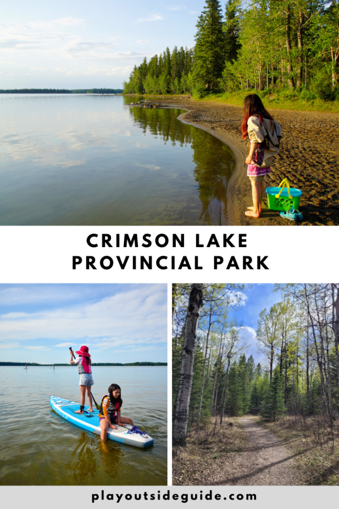 Fun things to do at Crimson Lake Provincial Park pinterest pin