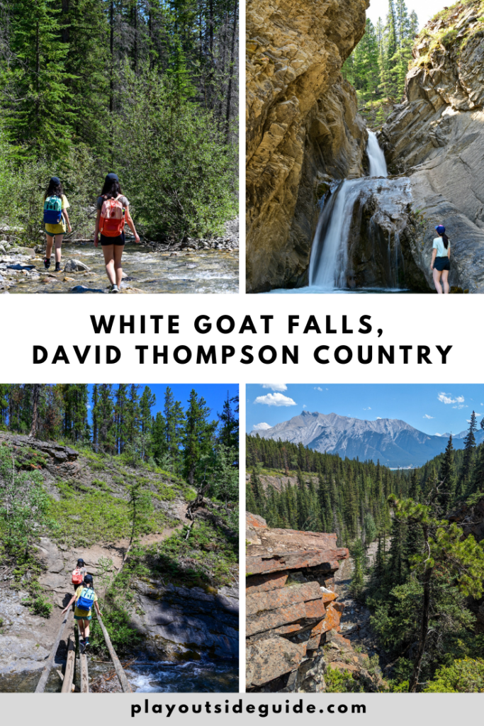 hiking to white goat falls, david thompson country
